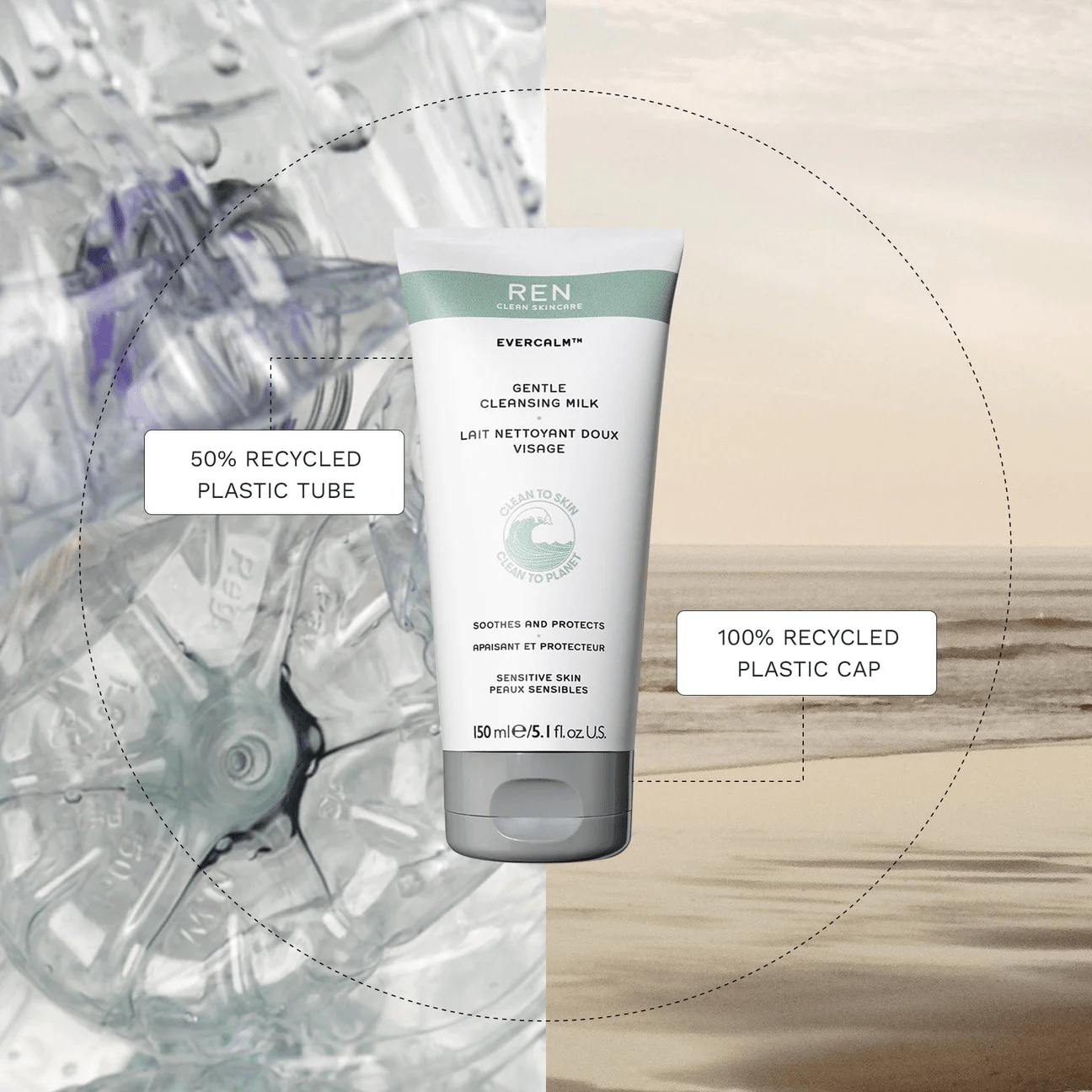 REN - Evercalm Gentle Cleansing Milk